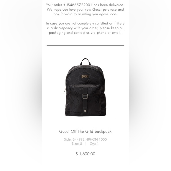 New Gucci backpack - Picture 1 of 5